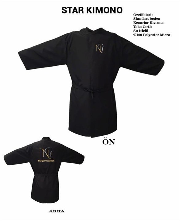 Star Kimono, Siyah · ön ve arka logo