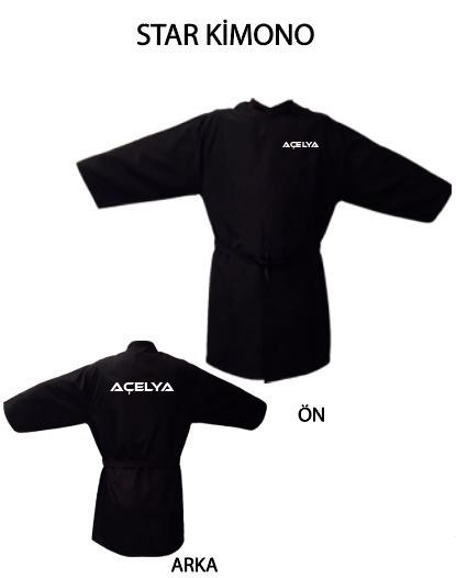 Star Kimono, Açelya baskılı · ön ve arka